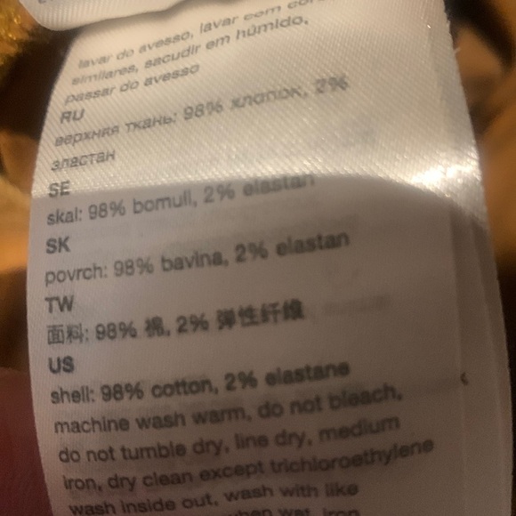 WESC Alessandro Brown Overdyed Cotton Elastane Blend Pants Men Size 31 x 32 - Picture 8 of 15